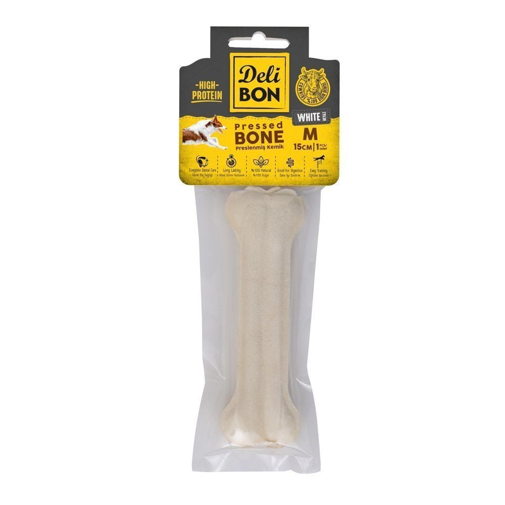 [EKO15CM1WHITE] Delibon Rawhide Dog Treat 15cm 1 pc (White)