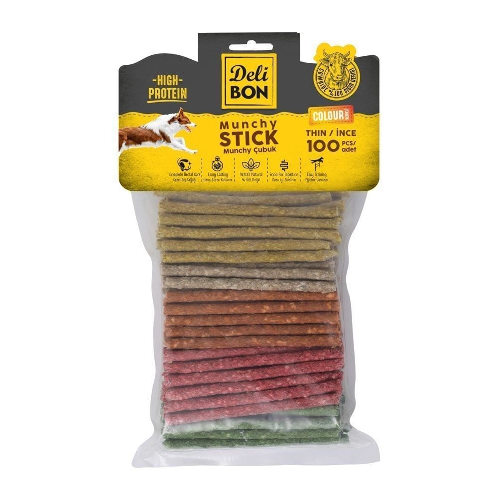 Delibon Munchy Çubuk Köpek Ödül Maması İnce 100 Adet