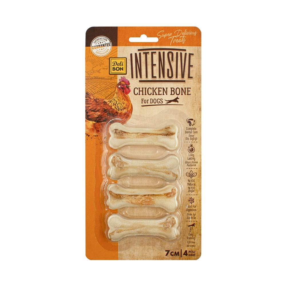 [BLIST7CM4CHICKEN] Delibon Gurme Tavuklu Kemik Köpek Ödül Maması 7cm 4 Adet
