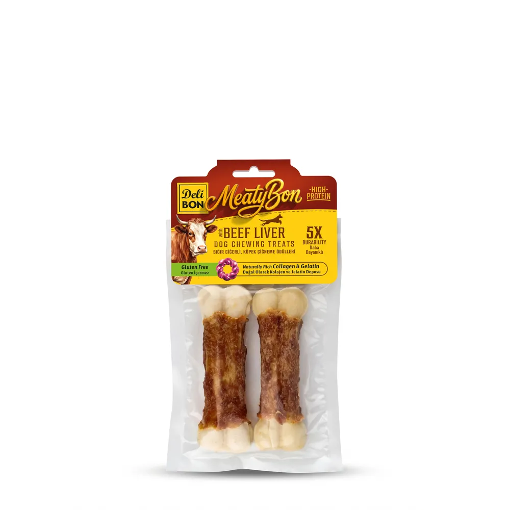 Delibon Beef Liver Bone Dog Treat 12cm 2 Pcs