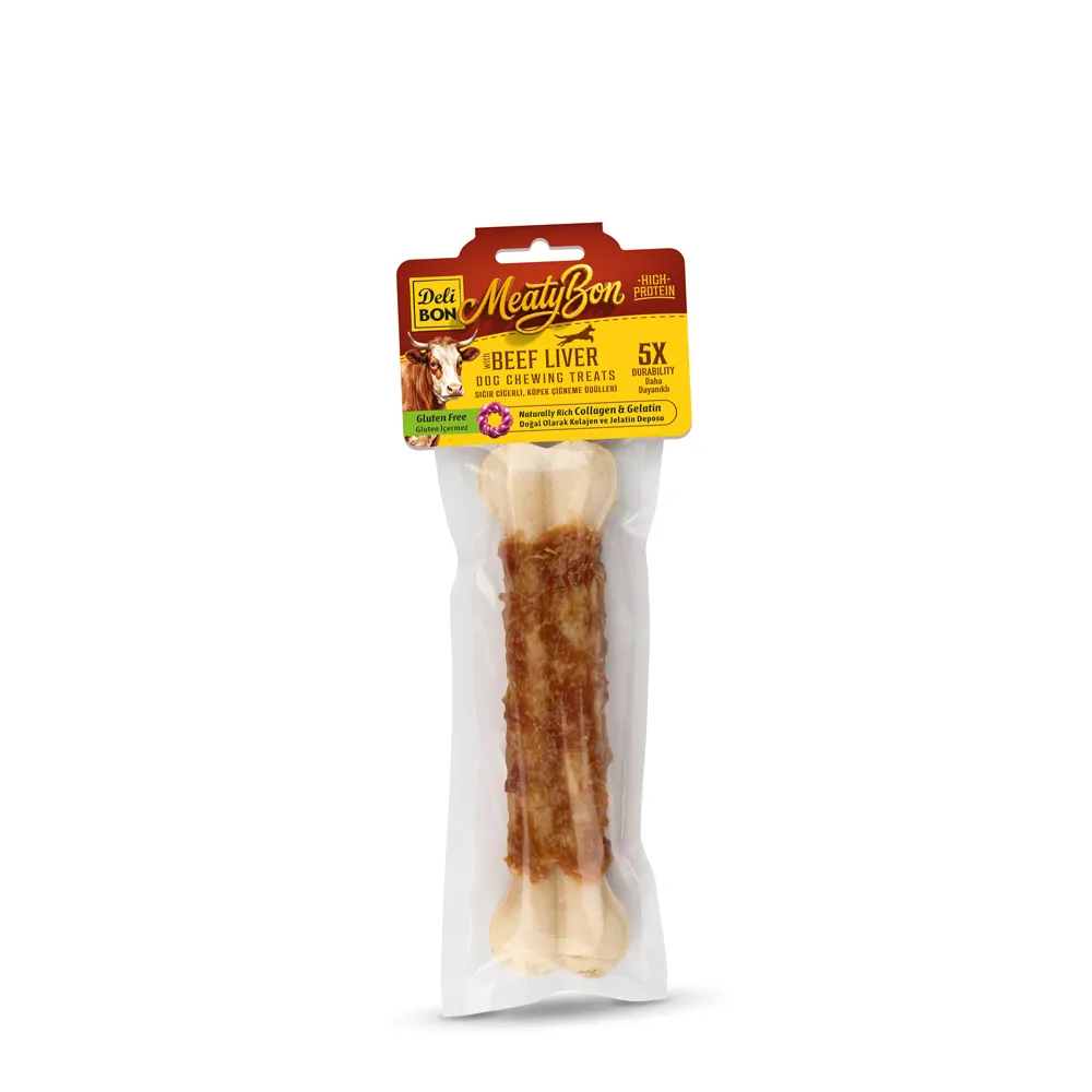 [EKO22CM1LIVER] Delibon MeatyBon Beef Liver Bone Dog Treat 22cm 1 Pc