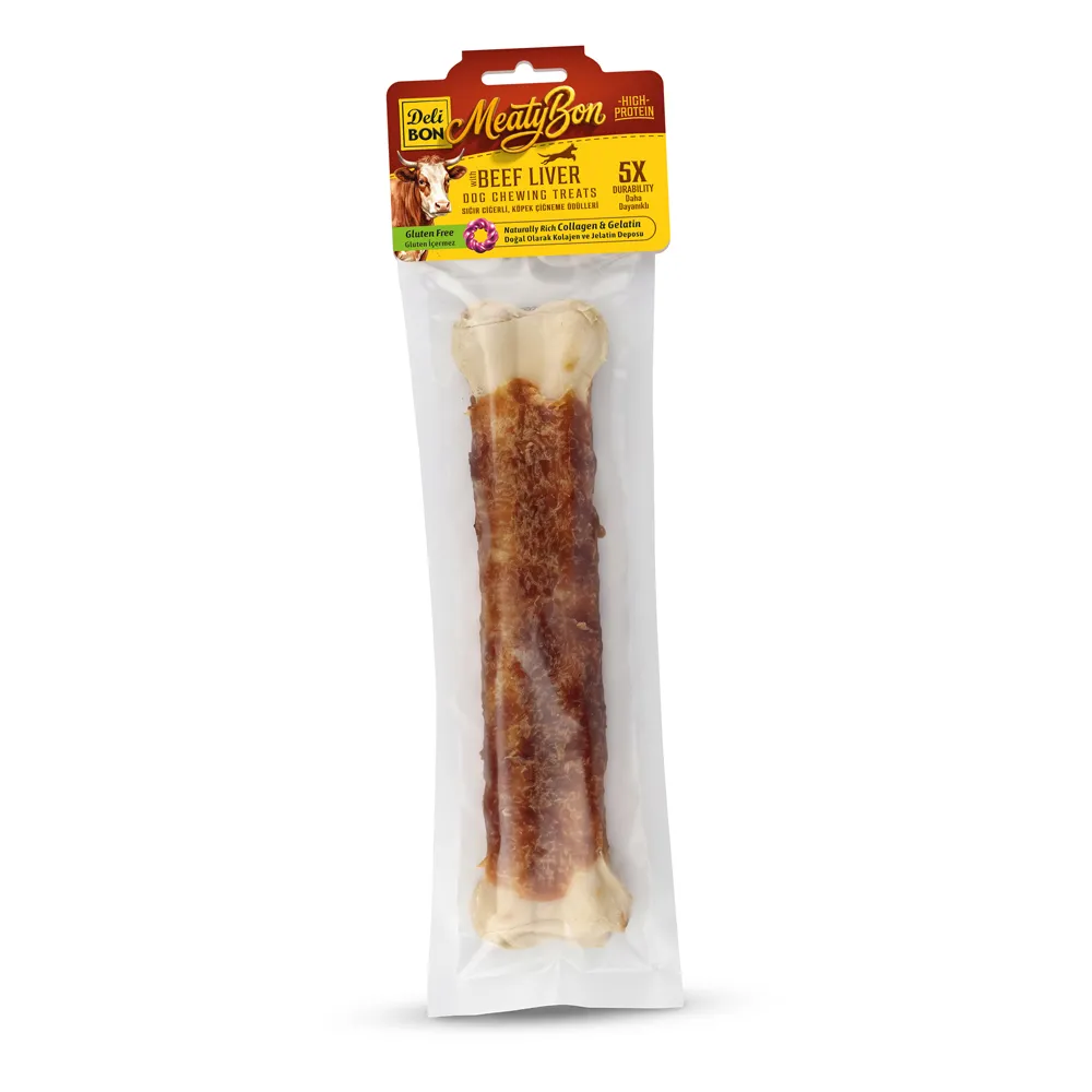 Delibon Beef Liver Bone Dog Treat 27cm 1 Pc
