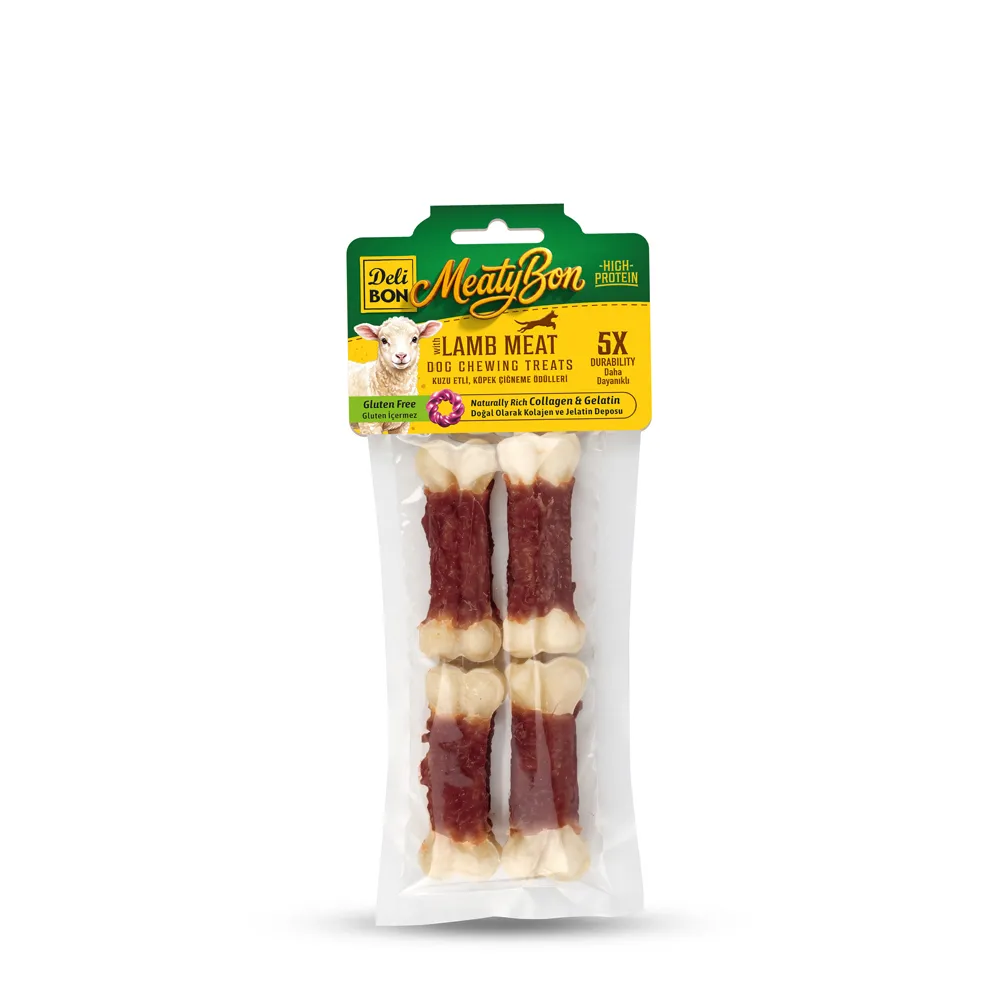 [EKO7CM4LAMB] Delibon MeatyBon Lamb Bone Dog Treat 7cm 4 Pcs