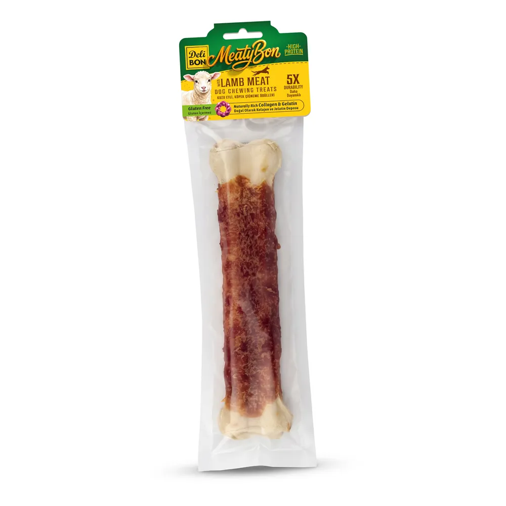 Delibon MeatyBon Kuzulu Kemik Köpek Ödül Maması 27cm 1 Adet