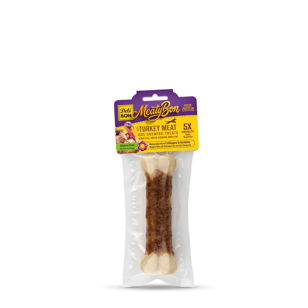 [EKO15CM1TURKEY] Delibon MeatyBon Turkey Bone Dog Treat 15cm 1 Pc
