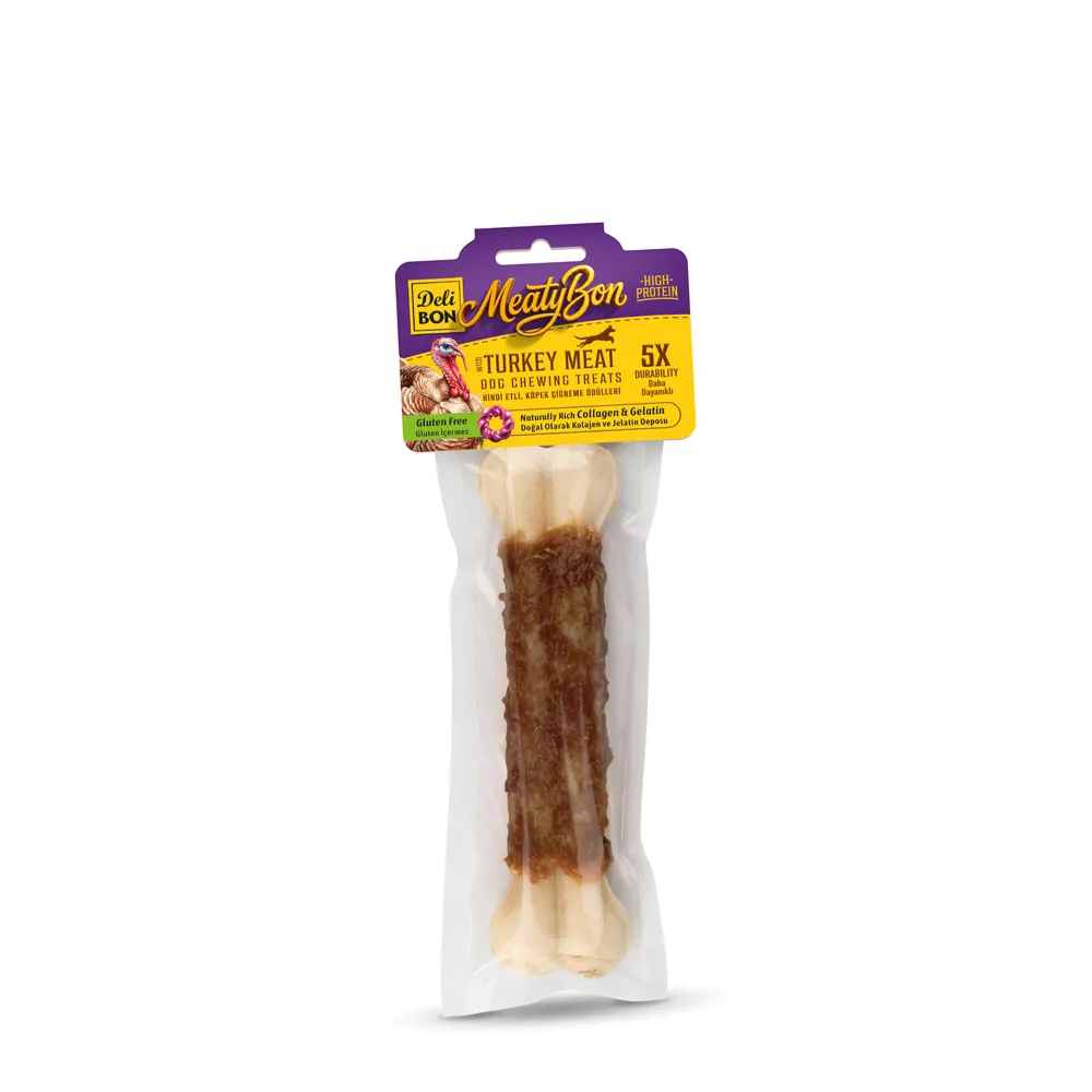 [EKO22CM1TURKEY] Delibon MeatyBon Turkey Bone Dog Treat 22cm 1 Pc