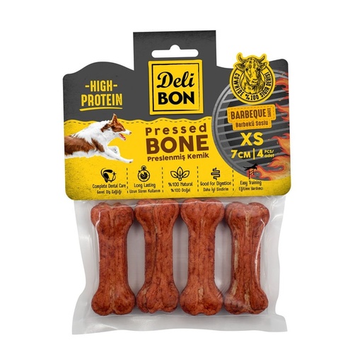 Delibon Barbekü Kemik Köpek Ödül Maması 7cm 4 Adet